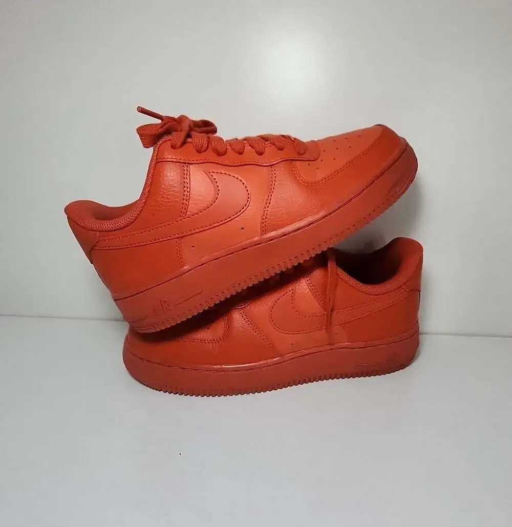Nike Air Force 1 '07 Triple Mantra Orange Women Size 7.5